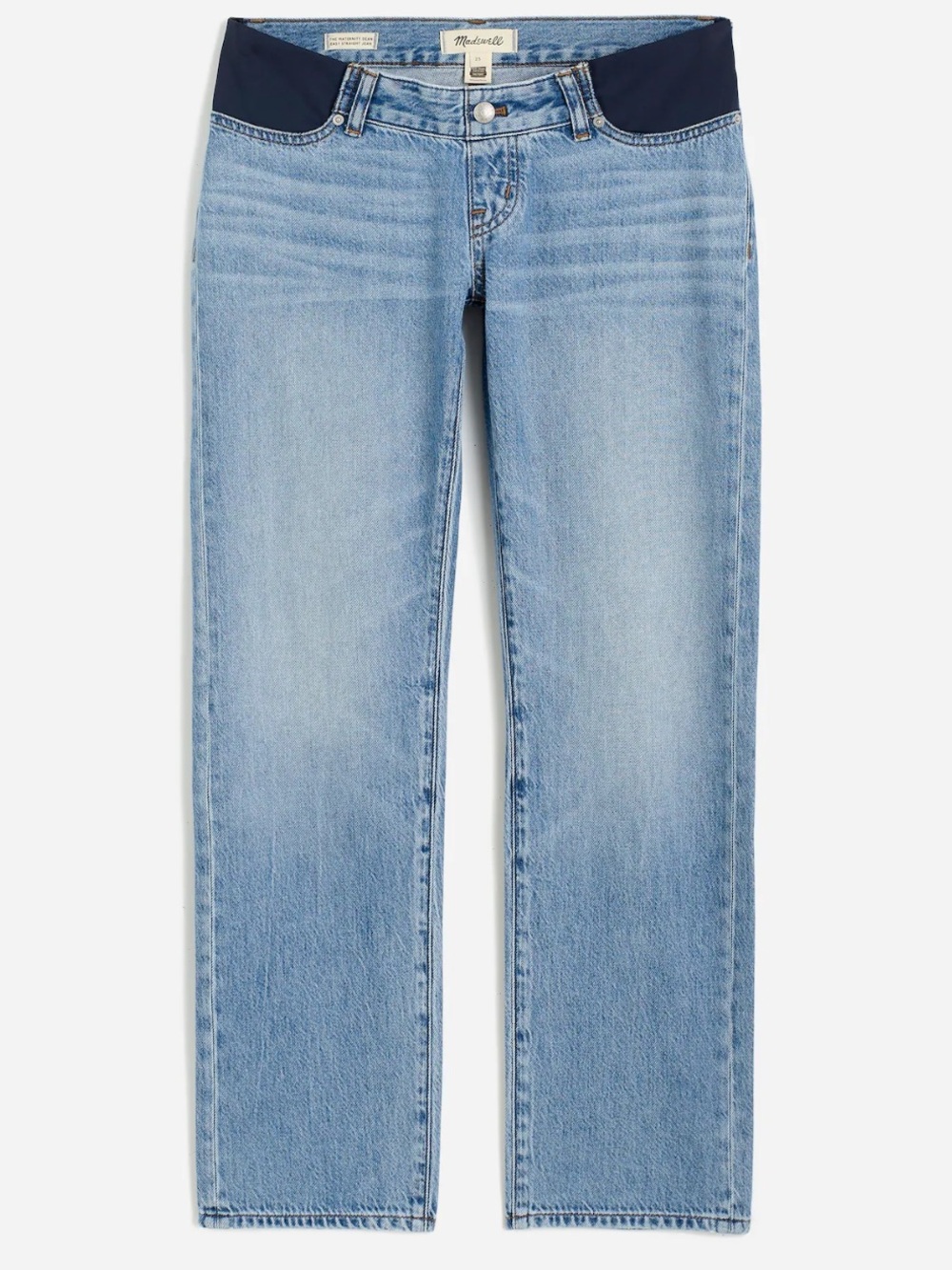 Madewell The Maternity Side-Panel Dean Easy Straight Jeans